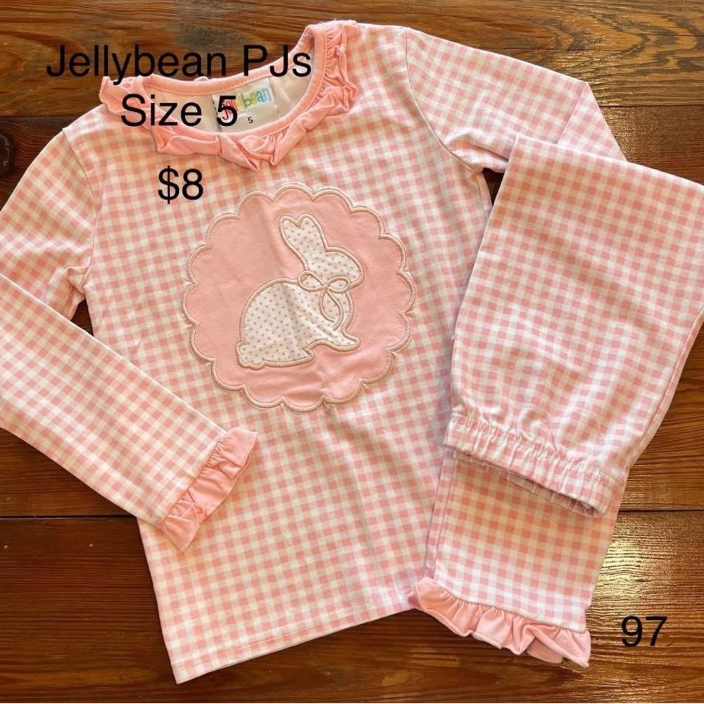 Jelly Beans Pink Bunny Pajama Set